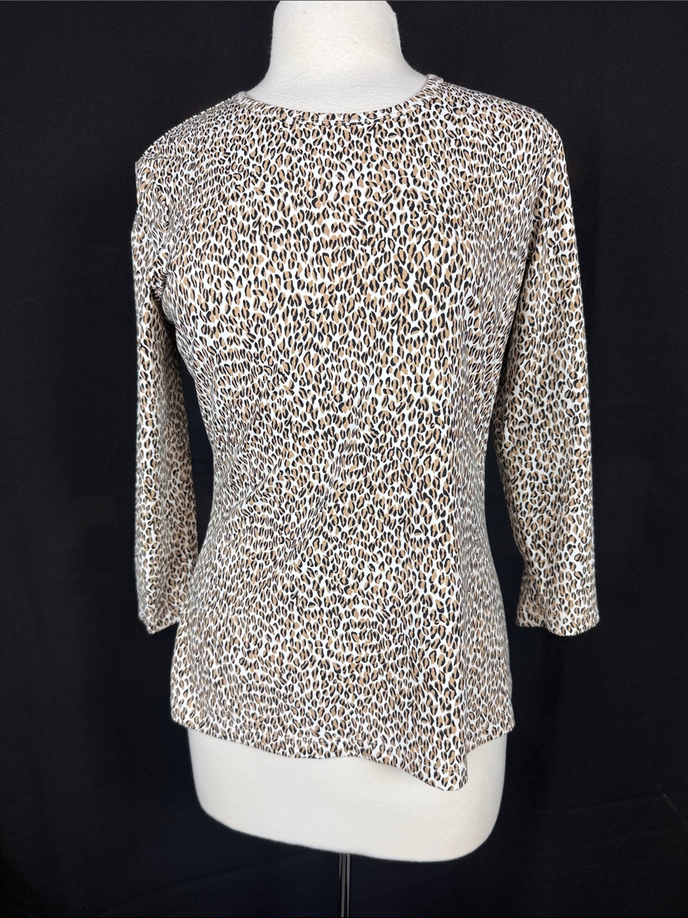 J. McLaughlin Signature Tee Leopard Print Top